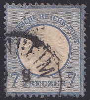 1872 Germany Empire 7kr Center Embossed (Canceled Postmark 