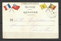 1914 form of Soldiers' Correspondence of France, Field Mail, Flags of the Union States