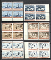 1954 Sport in the USSR Blocks of Four (MNH)