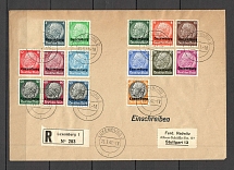 1940 Third Reich occupation of Luxembourg registered cover with full set stamps CV 329 EUR