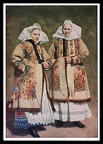 1933-1945 'Female farmers from Treppen in winter church costume', Propaganda Postcard, Third Reich Nazi Germany