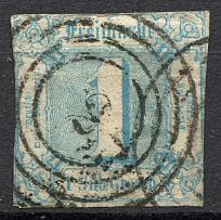 1859-61 Thurn und Taxis Germany 1 Gr (CV $50, Cancelled)