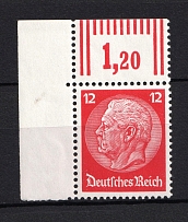 1932 12pf Third Reich, Germany (Control Number, Corner Margins, Signed, CV $60, MNH)
