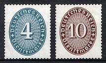 1933 Weimar Republic, Germany (Mi. 130 X - 131 X, CV $130, MNH)