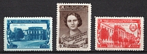 1950 10th Anniversary of the Lithuanian SSR, Soviet Union, USSR, Russia (Zv. 1463 - 1465, Full Set, MNH)