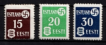 1941 Estonia, German Occupation, Germany (Mi. 1 x - 3 x, Full Set, CV $50)