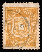 1872 1pr Guatemala, Central America (Mi 6, Canceled, CV $150)