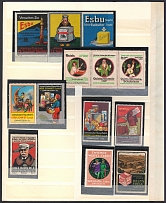 Germany, Stock of Cinderellas, Non-Postal Stamps, Labels, Advertising, Charity, Propaganda (#487)