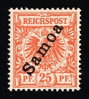 1900 25pf Samoa, German Colonies, Germany (Mi. 5, CV $180, MNH)