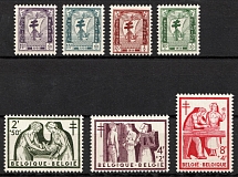 1956 Belgium (Sc. B592 - B598, Full Set, CV $40, MNH)