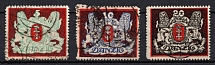 1921 Danzig Gdansk, Germany (Mi. 87 - 89, Full Set, Canceled, CV $140)