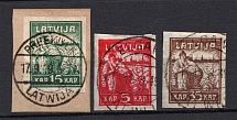 1919 Latvia (Full Set, Canceled, CV $70)