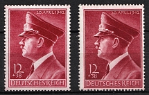 1942 Third Reich, Germany (Mi. 813 x + 813 y, Full Set, CV $50, MNH)