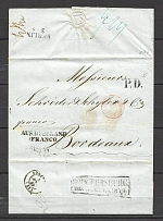 1849 Cover from St. Petersburg to Bordeaux France Dobin (3.06 - R4)