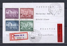 1942 General Government registered cover to Piastow with full set CV 60 EUR