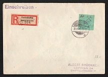 1945 (27 Nov) 60pf Grosraschen, Germany Local Post, Registered Cover to Leipzig (Mi. 12, CV $20)