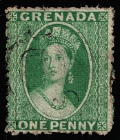 1864 1p Grenada, British Colonies (SG 4, Canceled, CV $30)