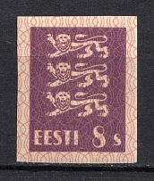 1928-40 8S Estonia (PROBE, Proof, Stamp by Sc. 94, Imperforated)