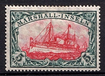 1916-19 5m Marshall Islands, German Colonies, Kaiser’s Yacht, Germany (Mi. 27, CV $50)