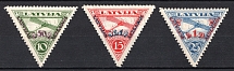 1931 Latvia, Airmail (Perforated, Full Set, CV $60, MNH)