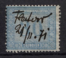 1869 30gr North German Confederation, Germany (Mi. 26, Sc. 26, Pen Cancel, CV $220)