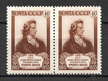 1955 150th of the Death of Schiller Pair (Full Set, MNH)