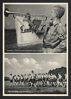1934 'On the way to the sports field', Propaganda Postcard, Third Reich Nazi Germany