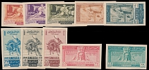 Lebanon - 1948, UNESCO issue, 10p-40p and 7.50p-75p, postage and air post, imperforate complete set of ten, printed on white paper, two values with slight gum disturbance, full OG, NH, VF and very scarce, Est. $200-$250, Scott …