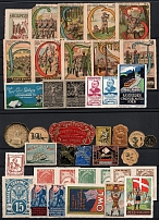 Military, Army, Stock of Cinderellas, Germany, France, Europe Non-Postal Stamps, Labels, Advertising, Charity, Propaganda (#160B)