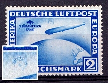 1930 2m Weimar Republic, Germany, Airmail ('Moon' above Airship, Print Error, Mi. 438 X, Signed, CV $3,600, MNH)