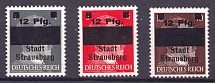 1945 Strausberg (Berlin), Germany Local Post (Mi. 4 - 6, Unofficial Issue, Signed, CV $130, MNH)