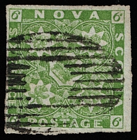 1851-60 6p Nova Scotia, Canada (SG 5, Canceled, CV $970)