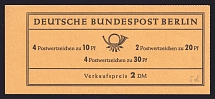 1966 Booklet with stamps of West Berlin, Germany in Excellent Condition (Mi. MH 5d, CV $80)