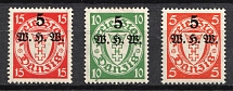 1934 Danzig Gdansk, Germany (Mi. 237 - 239, Full Set, CV $70)