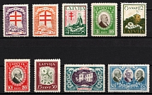 1930 Latvia (Mi. 161 - 167, 169 - 170, CV $30)
