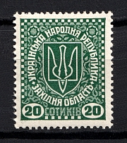 1919 Second Vienna Issue Ukraine 20 Sot (MNH)