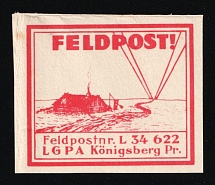 1937-45 Konigsberg, Air Force Post Office LGPA, Red Cross, Military Mail Field Post Feldpost, Germany (On Map)