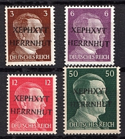 1945 Herrnhut (Oberlausitz), Germany Local Post (Mi. 2, 5b, 7, Unofficial Issue, High CV, MNH)