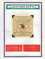 1927 Leather Exhibition, Fair in Milan, Italy, Stock of Cinderellas, Non-Postal Stamps, Labels, Advertising, Charity, Propaganda, Souvenir Sheet (#695)