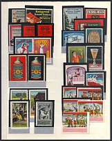 Germany, Stock of Cinderellas, Non-Postal Stamps, Labels, Advertising, Charity, Propaganda (#471)