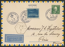 1938 Sweden, Scouts, Postcard, Scouting, Scout Movement, Cinderellas, Non-Postal Stamps