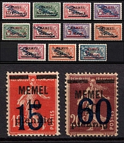 1921-22 Memel, Germany (Mi. 34 - 35, 72 - 83, Full Sets)