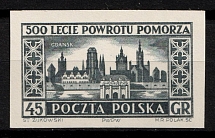 1954 45gr Republic of Poland (Proof, Essay of Fi. 733)