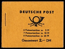 1955 Complete Booklet with stamps of German Democratic Republic, Germany, Excellent Condition (Mi. MH 1a 1.1, Special Cancellation)