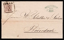 1858 (16 Apr) Austria-Hungary, Cover from Praga to Bodenbach franked with 6kr