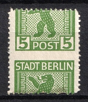 1945 5pf Berlin and Brandenburg, Zone of Occupation, Germany (Mi. 1 B, var SHIFTED Perforation)