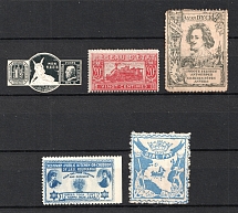 Europe, Stock of Cinderellas, Non-Postal Stamps, Labels, Advertising, Charity, Propaganda