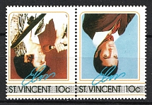 10c St. Vincent, British Commonwealth, Pair (INVERTED Center, Print Error, MNH)