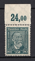 1924-28 80pf Weimar Republic, Germany (Control Number, Mi. 363x P OR, CV $200, MNH)