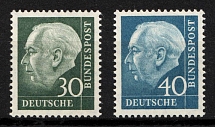 1956-1960 German Federal Republic, Germany (Mi. 259 y - 260 y, Full Set, CV $40, MNH)